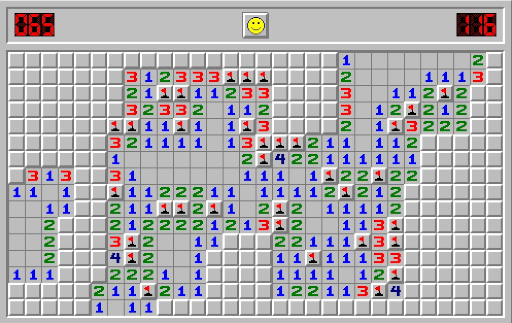 Minesweeper on Windows 3.1
